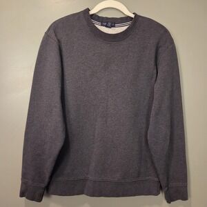 Vintage Land's End Sweatshirt Mens Crewneck Pullover 90s, Size S, Dark Gray